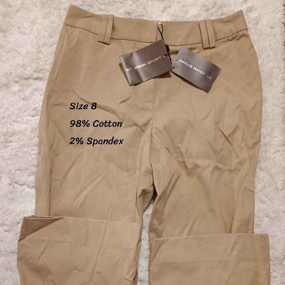 St John Sport Khaki Cotton Pants